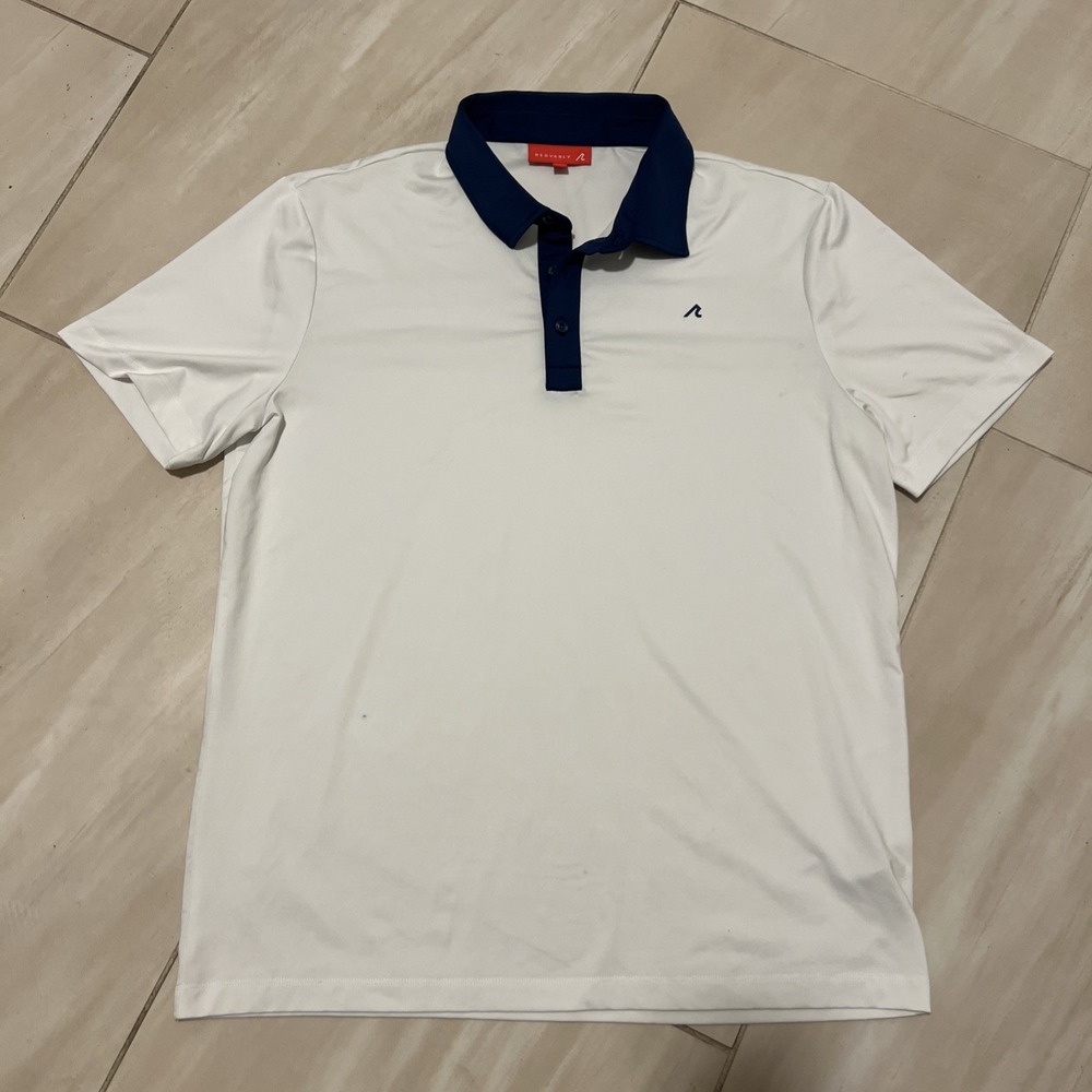 Redvanly Men's Cadman Golf Polo Sizes large Bright White